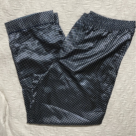 ROBERT LOUIS-MEN'S SILK BLEND PAJAMA BOTTOM BLUE/SILVER LARGE - Picture 1 of 3